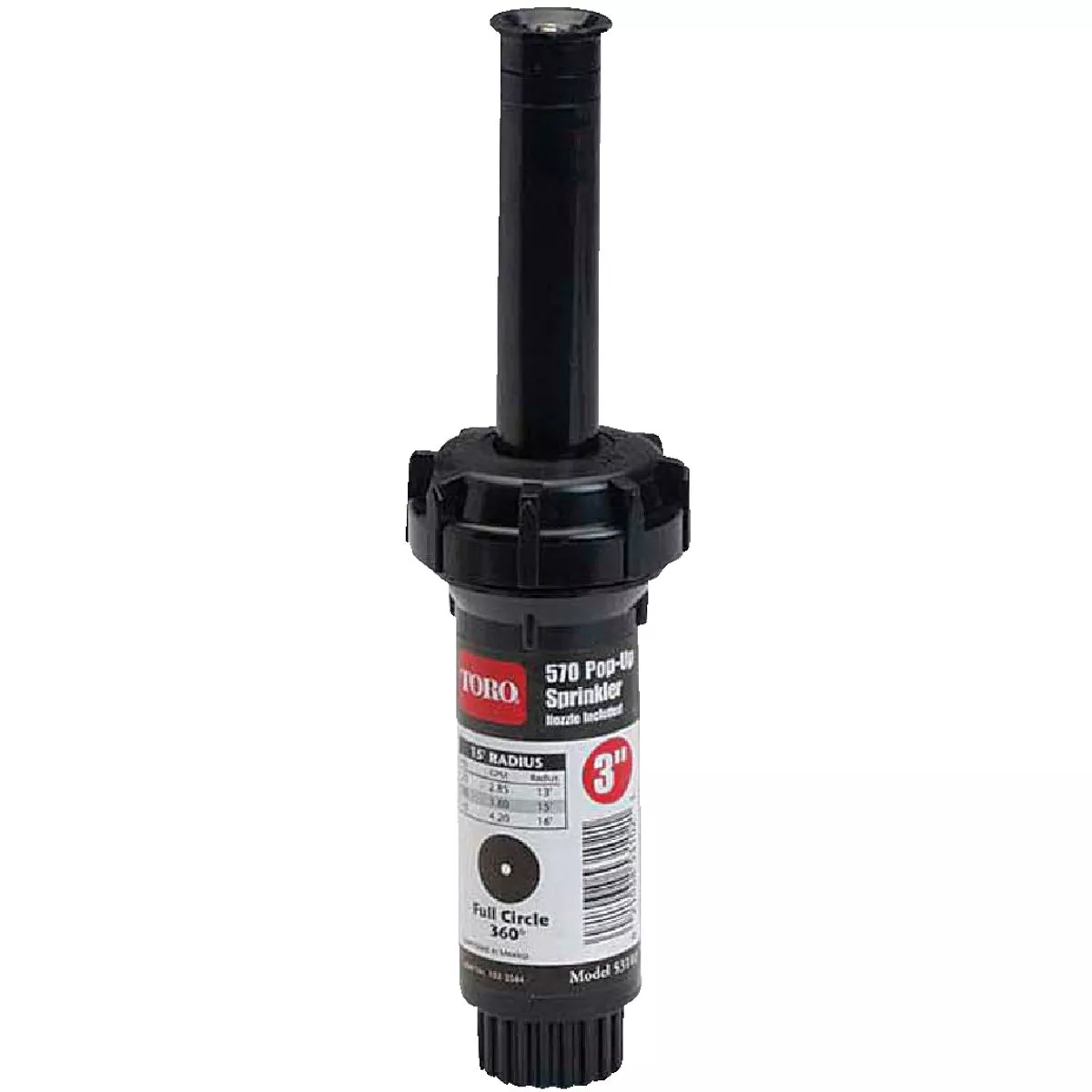 Toro 3 In. 0 Deg. to 360 Deg. Pop-Up Head Lawn Sprinkler