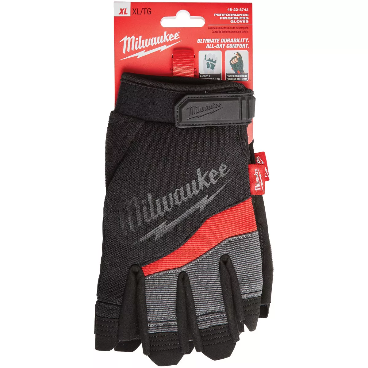 Milwaukee Performance Unisex XL Synthetic Fingerless Work Glove - photo 2