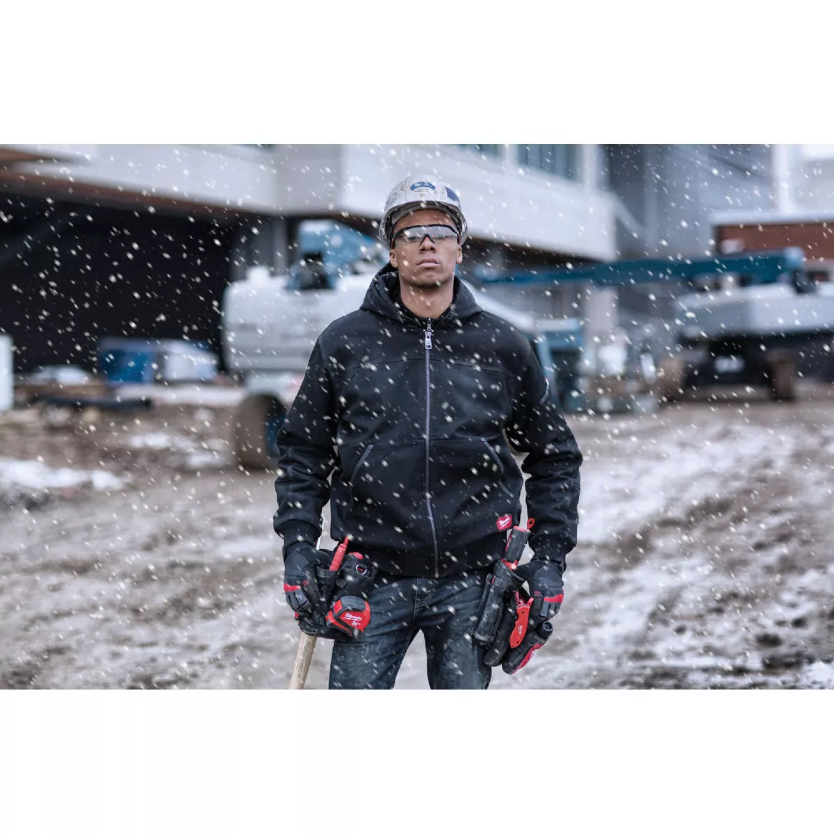 Milwaukee Gridiron Large Black Polyester Hooded Jacket - photo 2