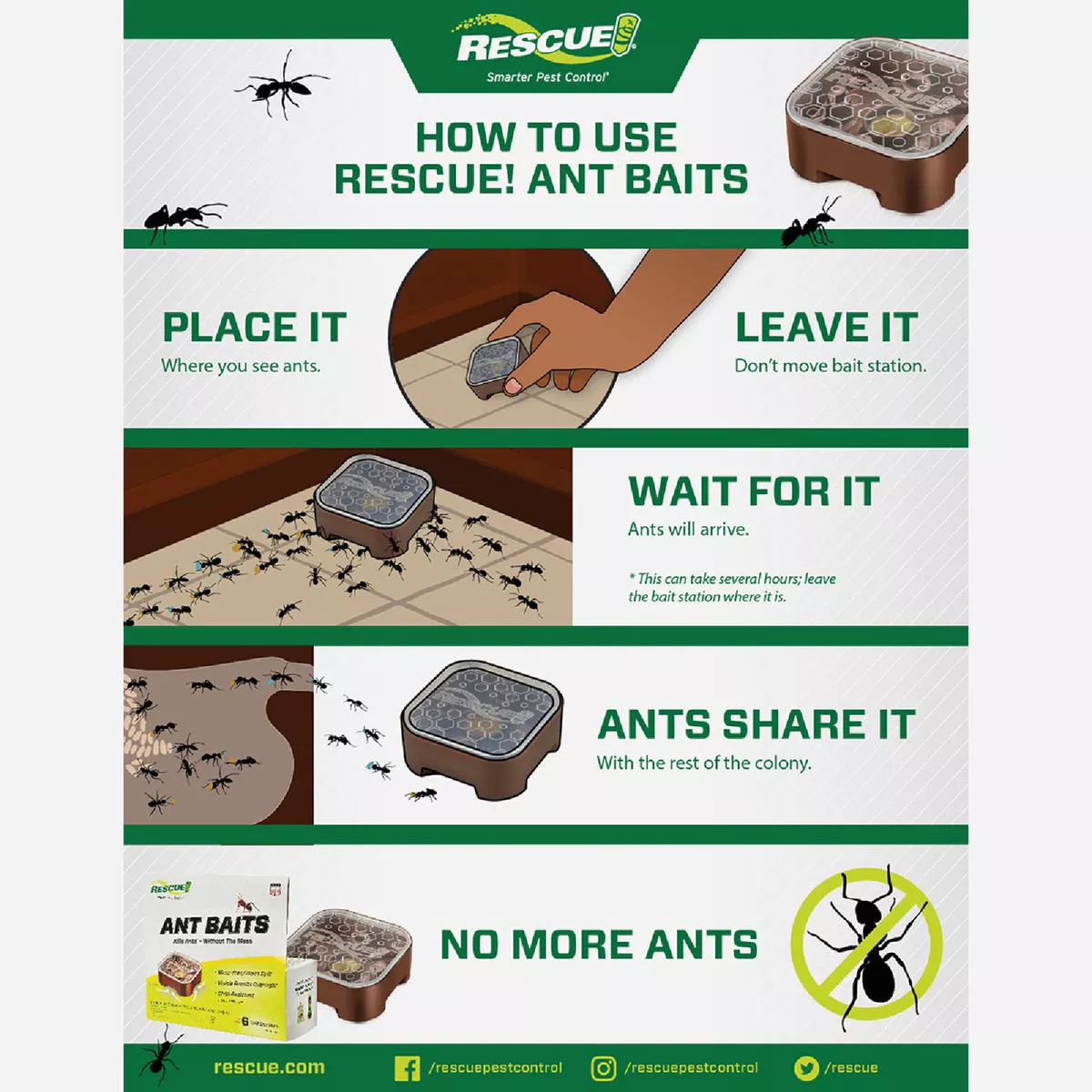 Rescue 1.92 Oz. Gel Ant Bait Station (6-Pack) - photo 5