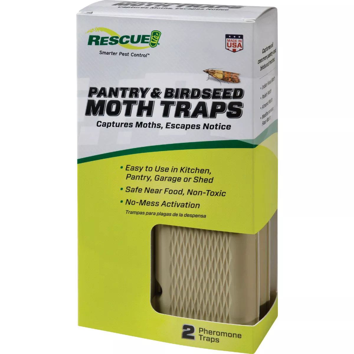 Rescue Glue & Pheromone Birdseed Moth Trap (2-Pack)