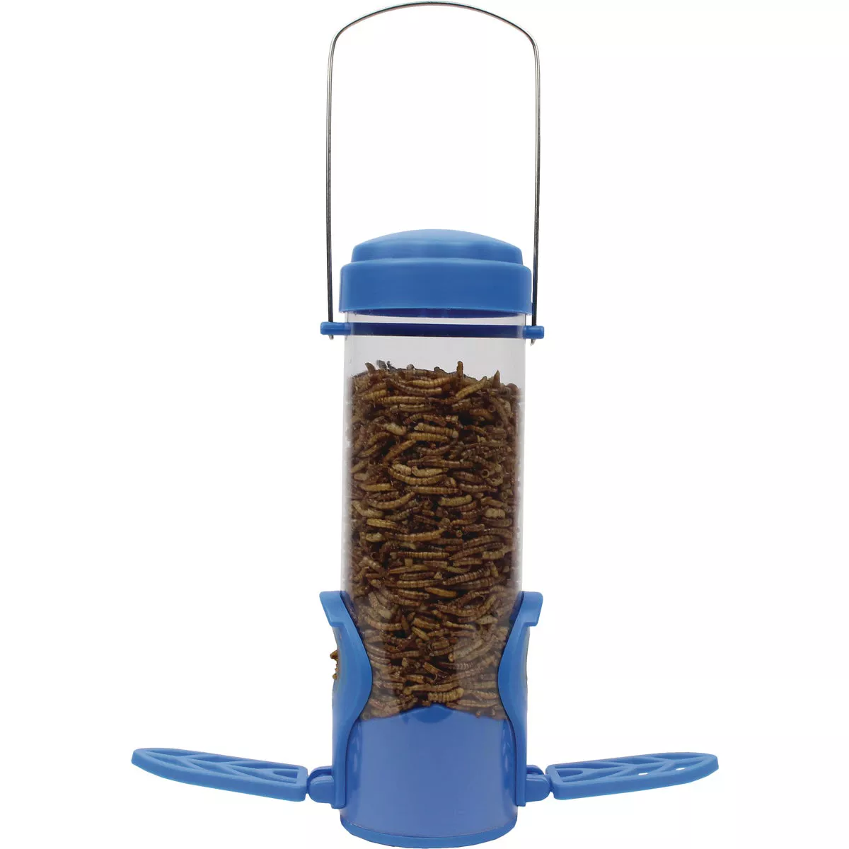 Perky-Pet Blue Plastic 3.5 Oz. Capacity Dried Mealworm Bird Feeder - photo 4