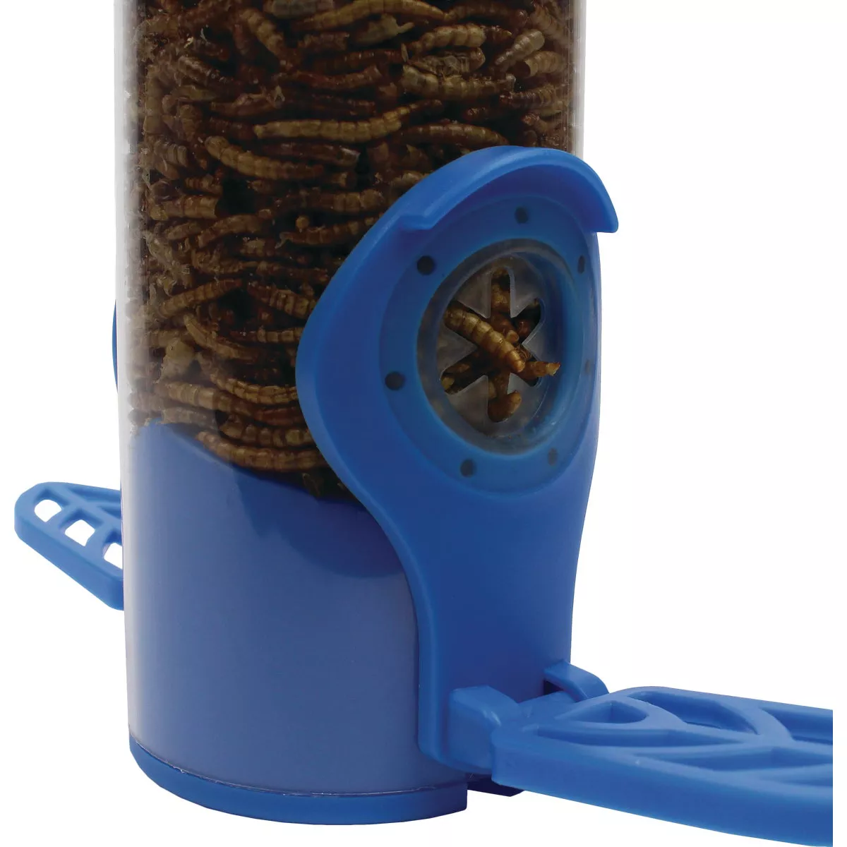 Perky-Pet Blue Plastic 3.5 Oz. Capacity Dried Mealworm Bird Feeder - photo 5