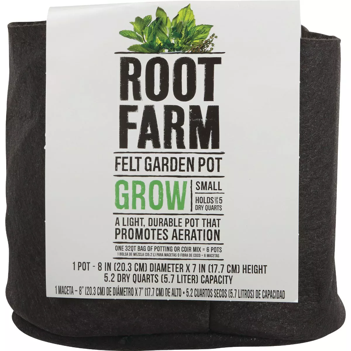 Root Farm Felt Small Garden Pot - photo 2