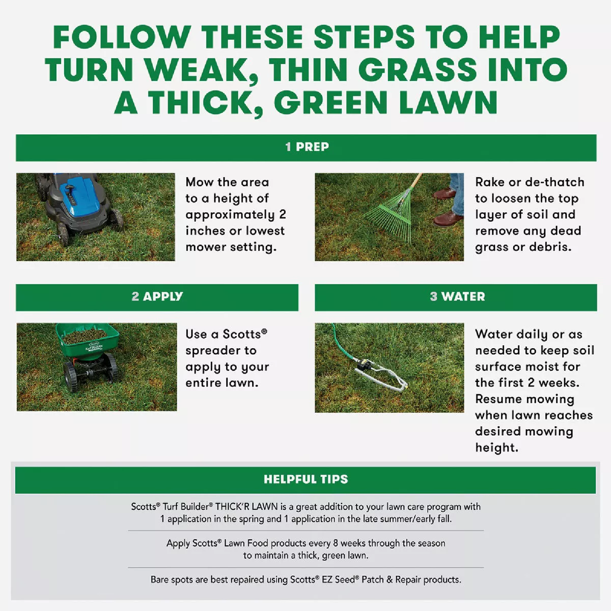 Scotts Turf Builder Thick'R Lawn 12 Lb. 1200 Sq. Ft. Sun & Shade Grass Seed, Fertilizer, and Soil Improver Combination - photo 3