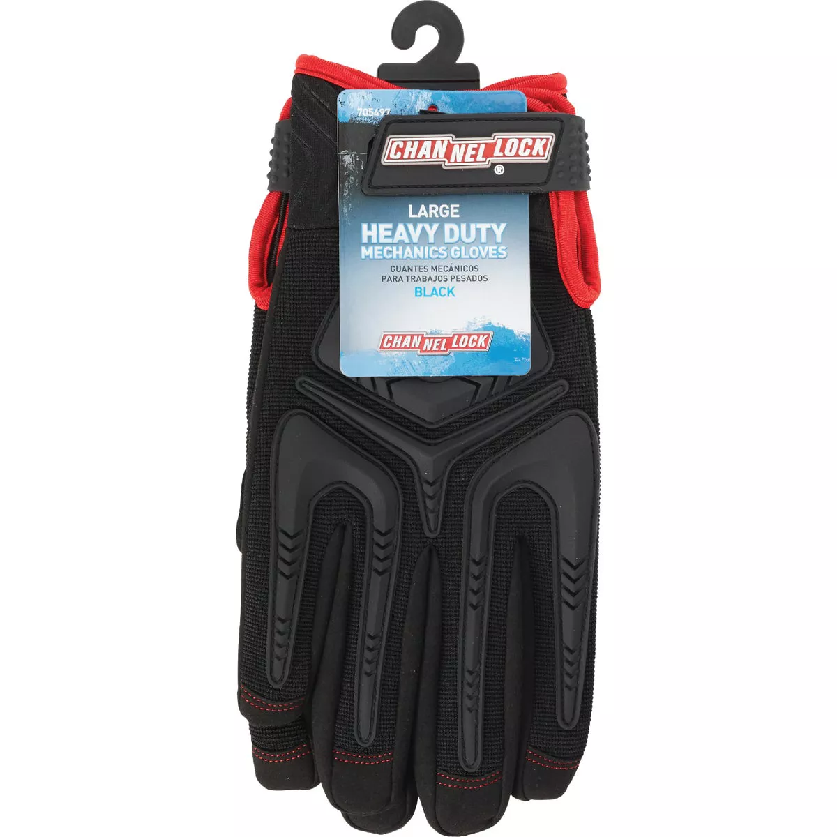 Channellock Men's Large Synthetic Leather Heavy-Duty Mechanics Glove, Black - photo 2