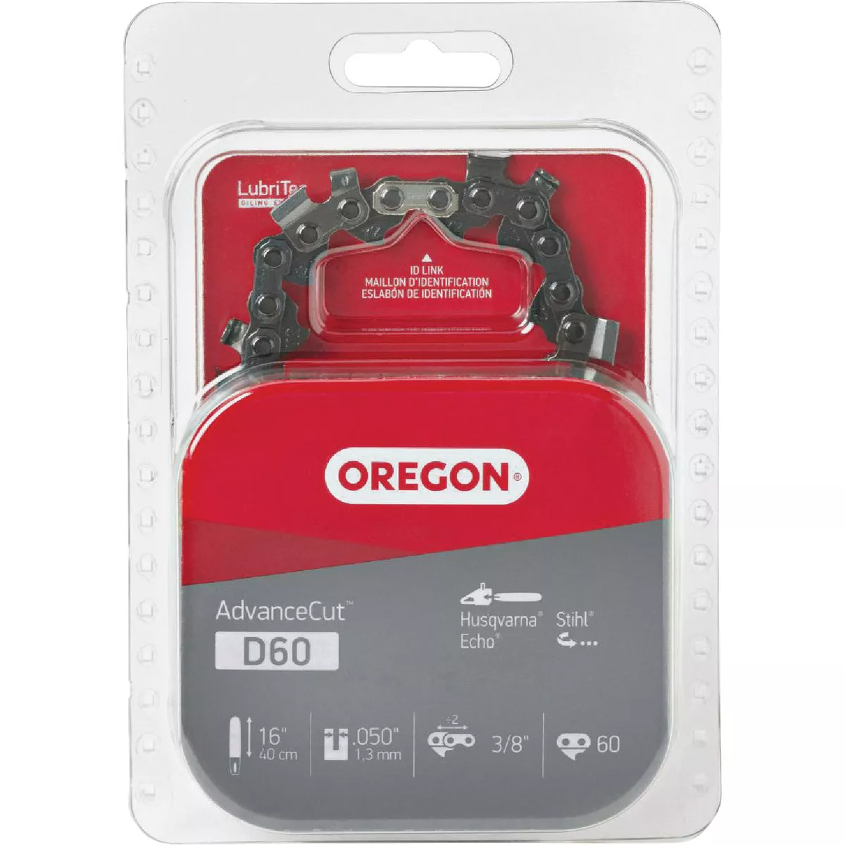 Oregon D60 AdvanceCut Saw Chain for 16 in. Bar - 60 Drive Links - fits Husqvarna, Echo, Stihl, Poulan, Craftsman and others