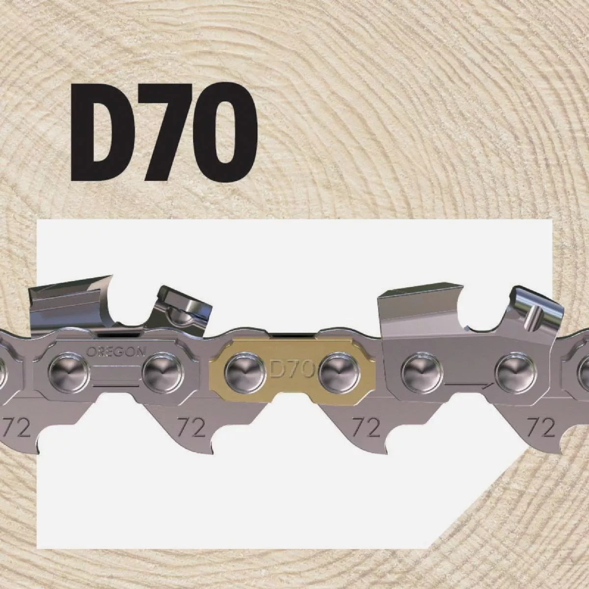 Oregon D70 AdvanceCut Saw Chain for 20 in. Bar - 70 Drive Links - fits Echo, Homelite, McCulloch, Poulan, Craftsman, Makita, Skil and more - photo 4