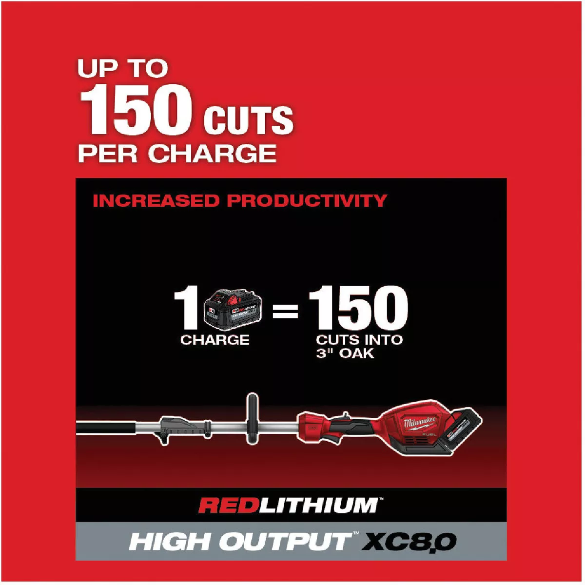 Milwaukee M18 FUEL Brushless 10 In. Cordless Pole Saw Kit with QUIK-LOK Attachment Capability & 8.0 Ah Battery & Charger - photo 12