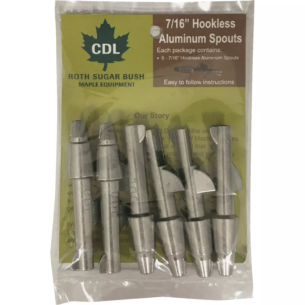 Tap My Trees Maple Sugaring Hookless Aluminum Spout (6-Pack)