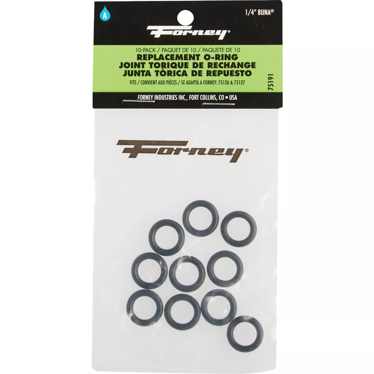 Forney 1/4 In. Quick Coupler Pressure Washer O-Ring (10-Piece) - photo 2