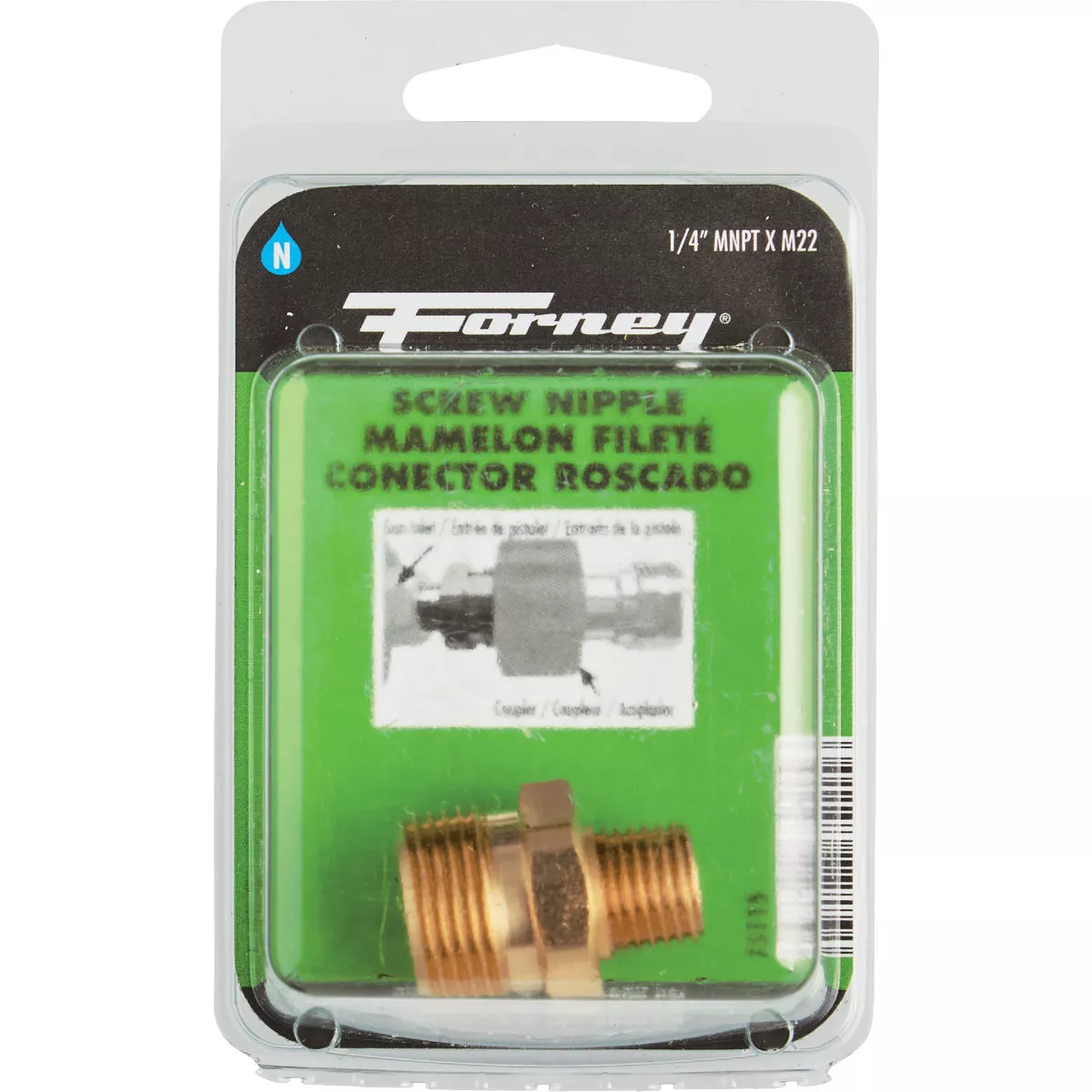 Forney 1/4 In. Male Pressure Washer Screw Nipple - photo 2