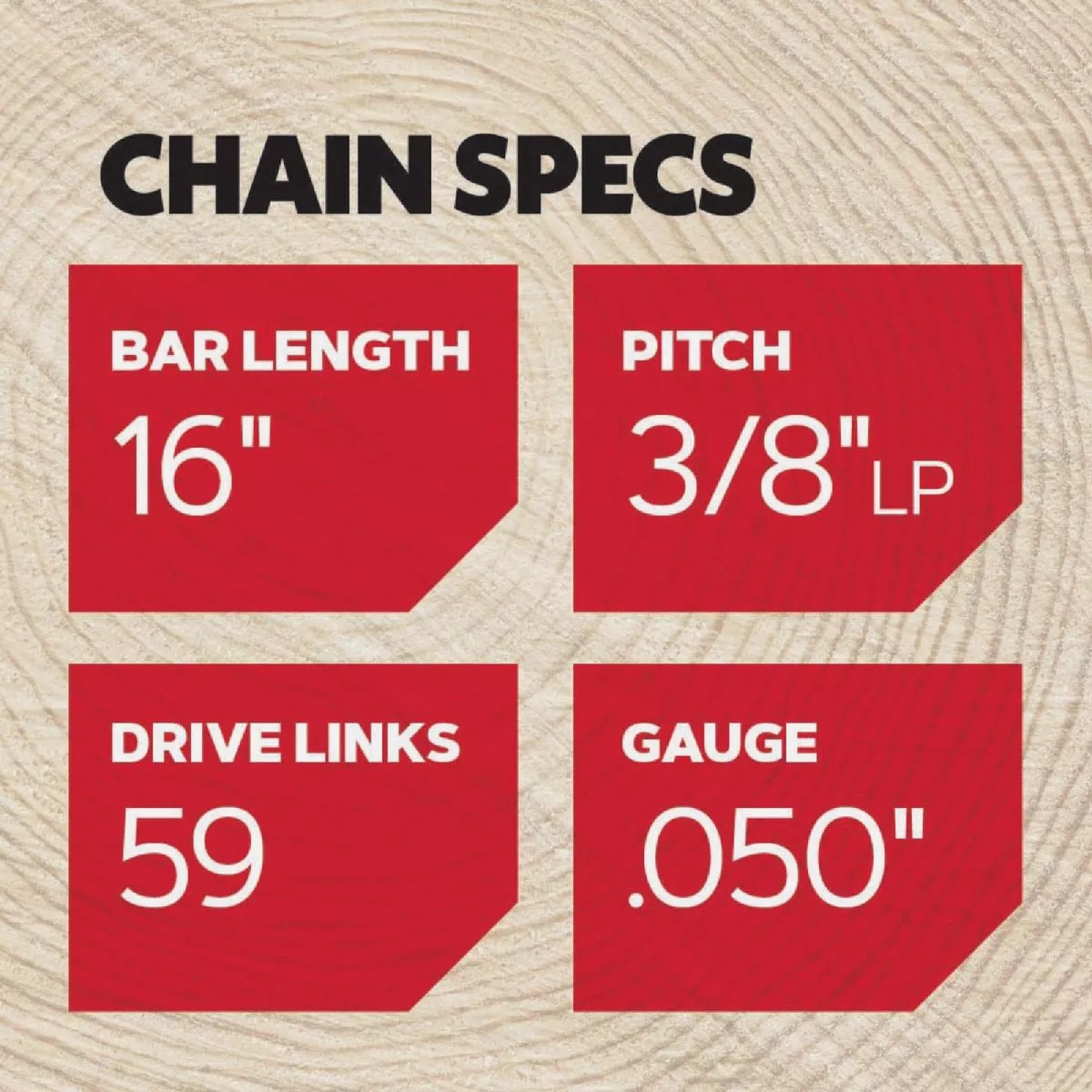 Oregon S59 AdvanceCut Saw Chain for 16 in. Bar - 59 Drive Links - fits Homelite and more - photo 5