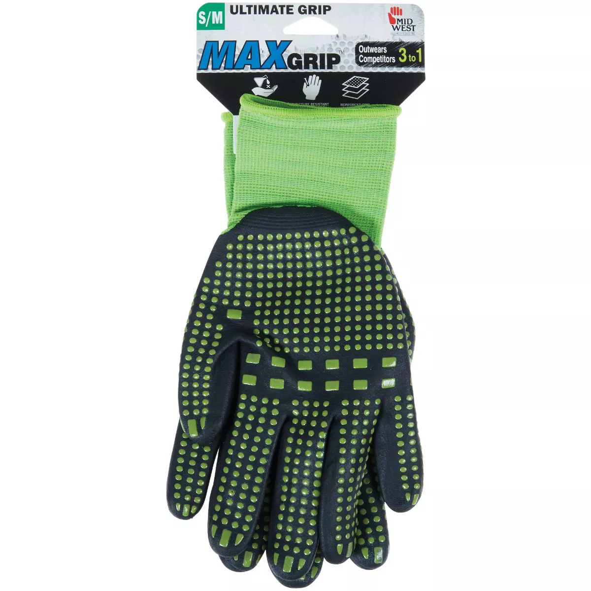 Midwest Quality Glove Max Grip Men's Small/Medium Nitrile Coated Glove - photo 2