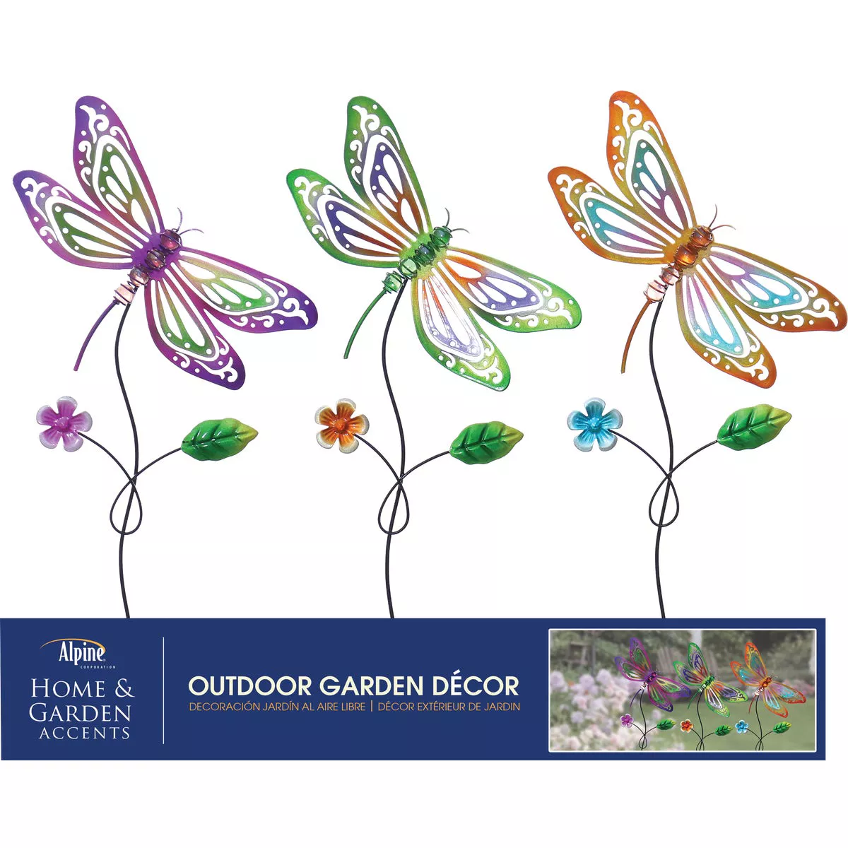 Alpine 24 In. H. Metal Dragonfly Garden Stake Lawn Ornament - photo 3