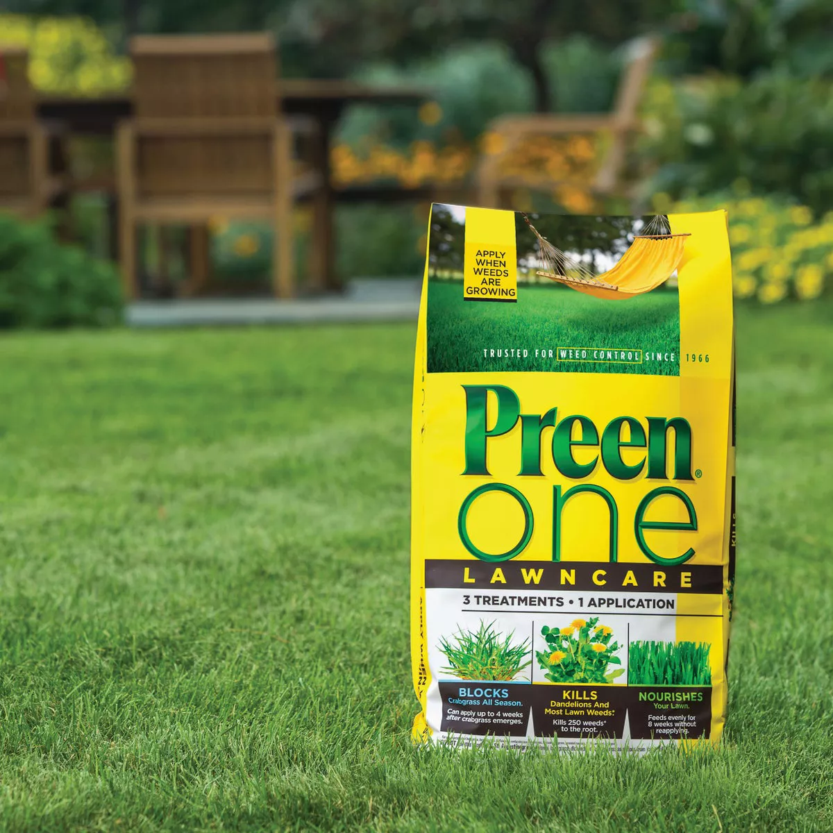 Preen One Lawn Care 18 Lb. Ready To Use Granules Weed Killer with Fertilizer - photo 3