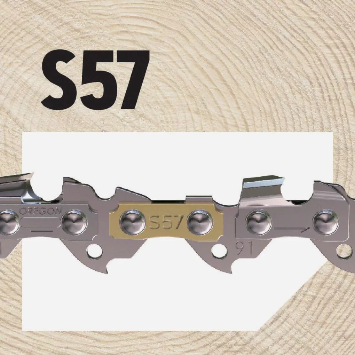 Oregon S57 AdvanceCut Chainsaw Chain for 16 In. Bar - 57 Drive Links Fits Cub Cadet, Echo, John Deere, Shindaiwa, Senix & More - photo 4