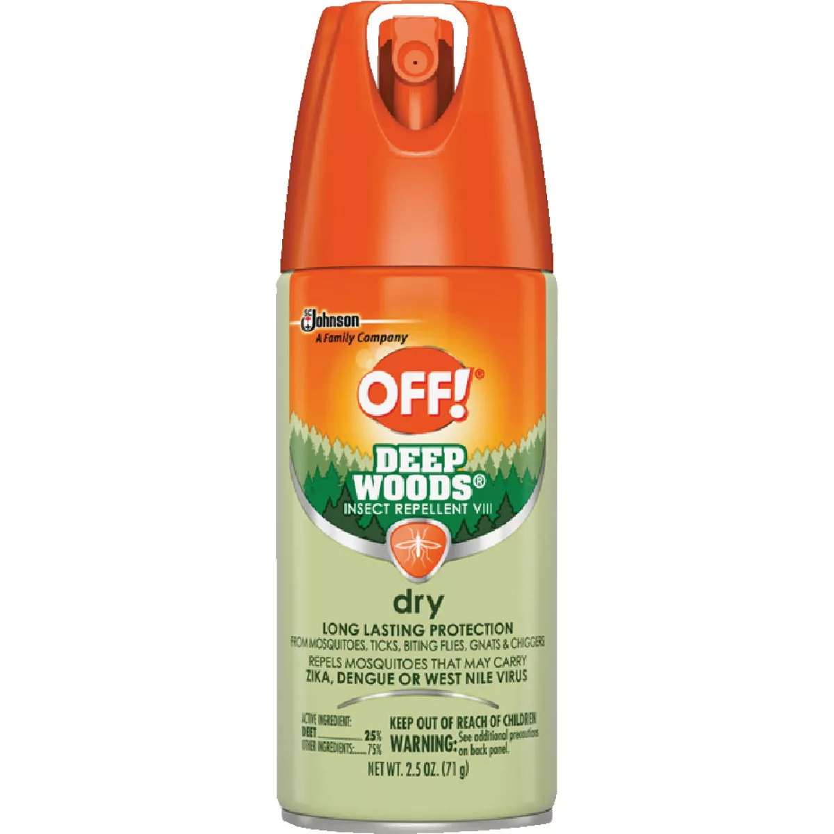 Deep Woods Off 2.5 Oz. Dry Insect Repellent Aerosol Spray