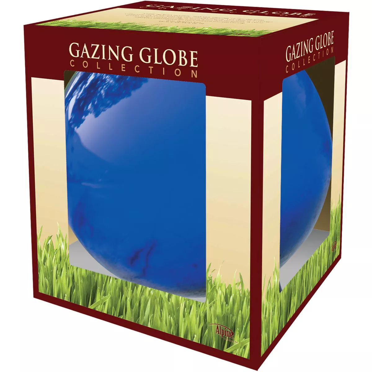 Alpine 10 In. Dia. Electric Blue Glass Gazing Globe - photo 2