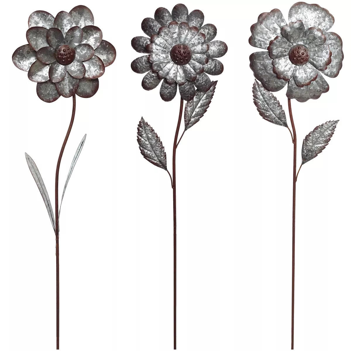 Alpine 49 In. H. Metal Flower Garden Stake Lawn Ornament