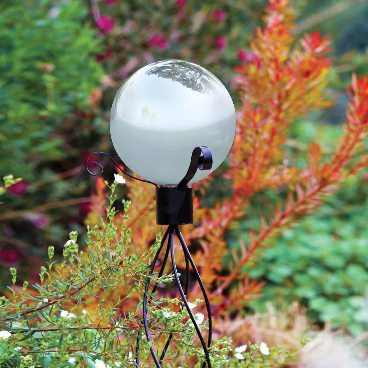Alpine 10 In. Dia. Electric Silver Glass Gazing Globe - photo 4