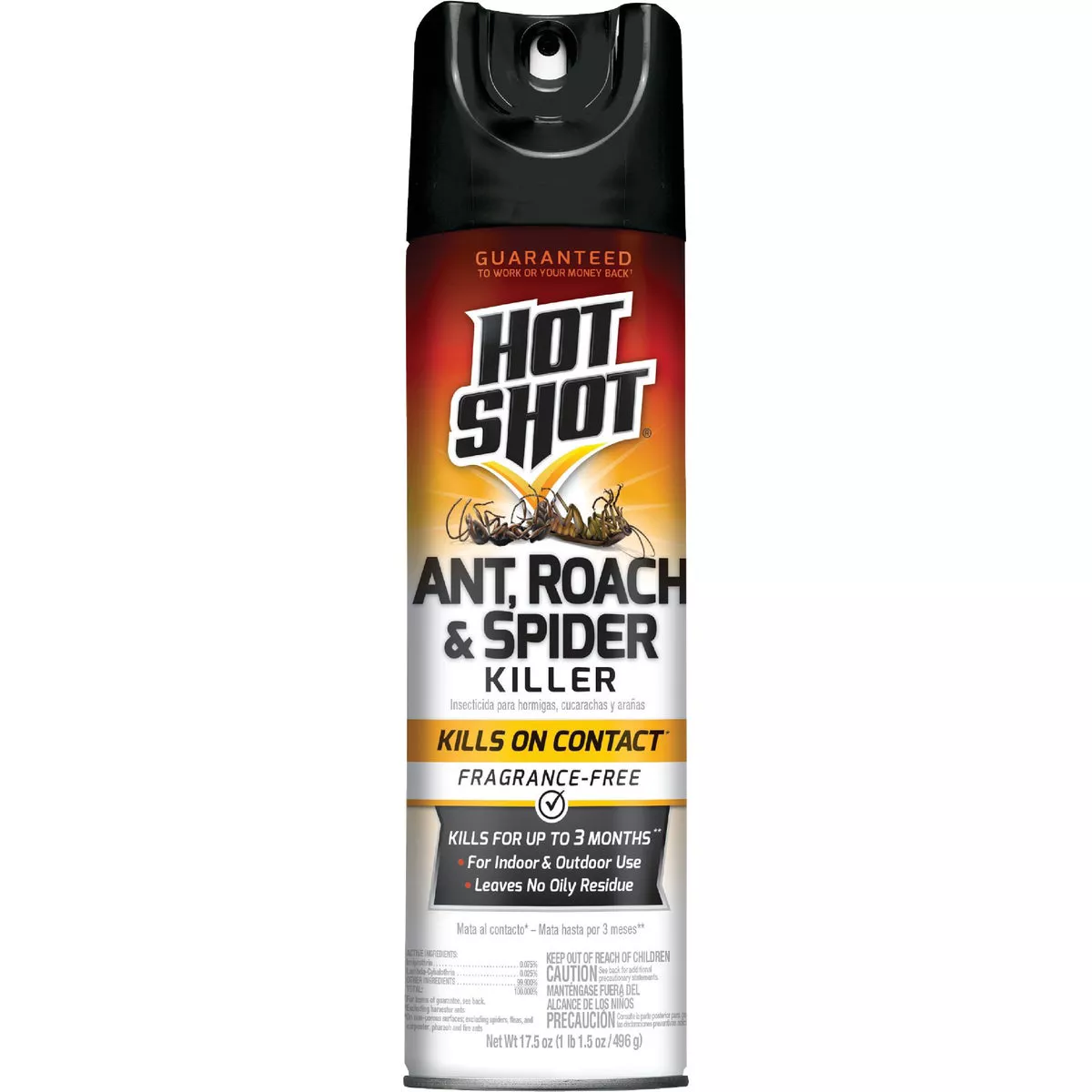 Hot Shot 17.5 Oz. Fragrance-Free Aerosol Spray Ant, Roach, & Spider Killer