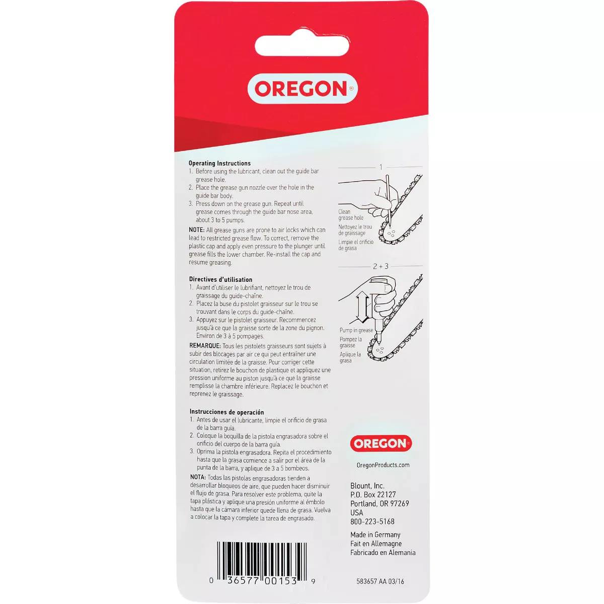 Oregon Chain Saw Grease Gun - photo 2