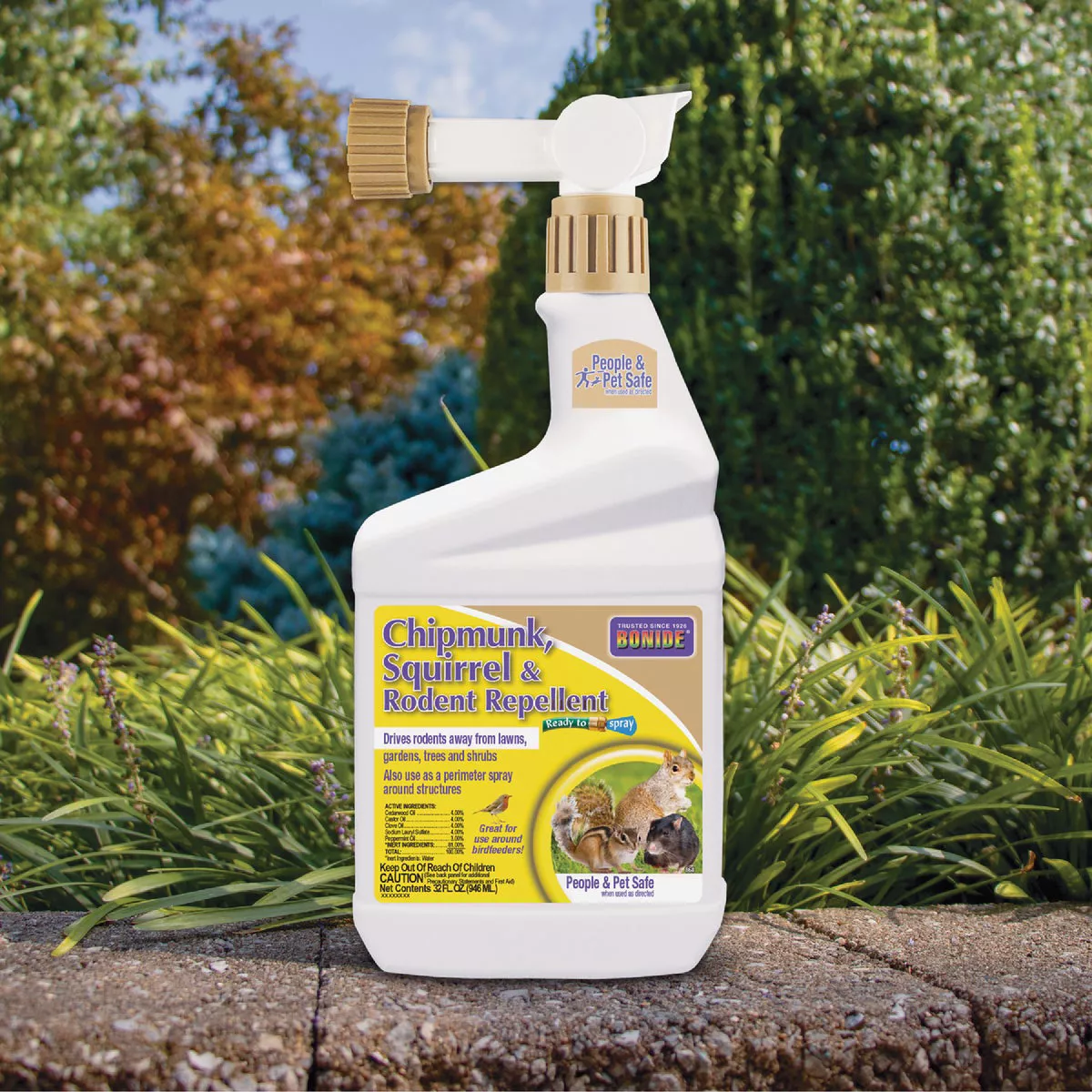 Bonide 1 Qt. Ready To Spray Chipmunk, Squirrel & Rodent Repellent - photo 2