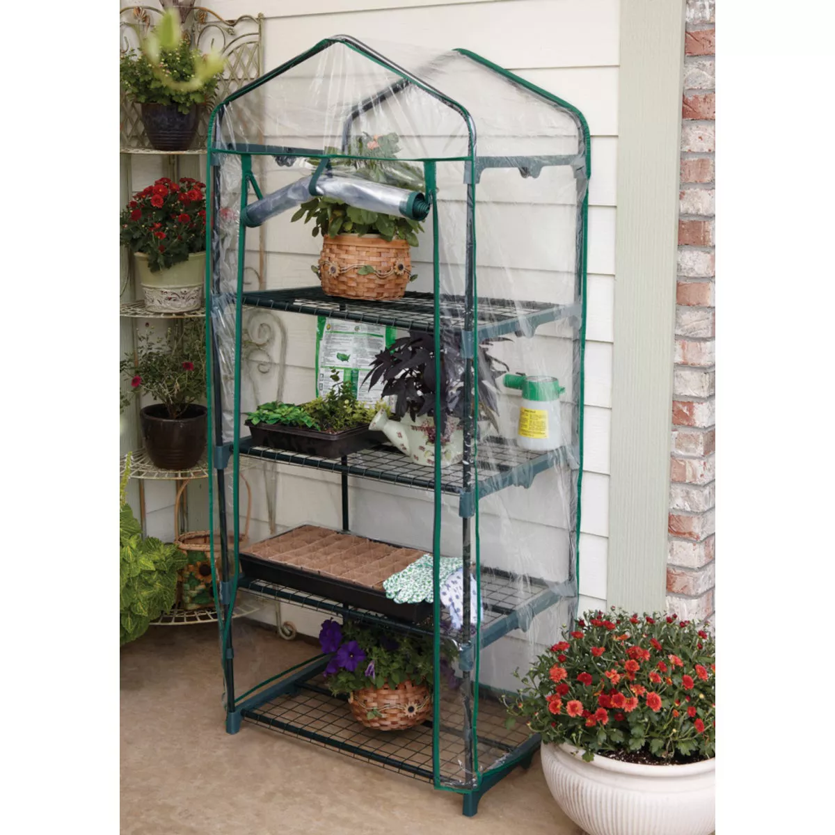 Best Garden 27 In. W. x 63 In. H. x 19 In. D. 4-Shelf Greenhouse - photo 3