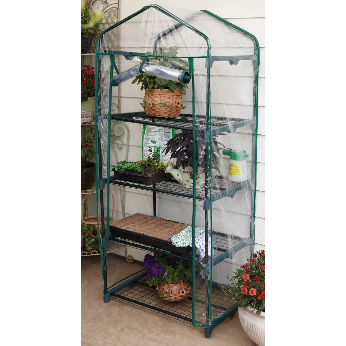 Best Garden 27 In. W. x 63 In. H. x 19 In. D. 4-Shelf Greenhouse - photo 4