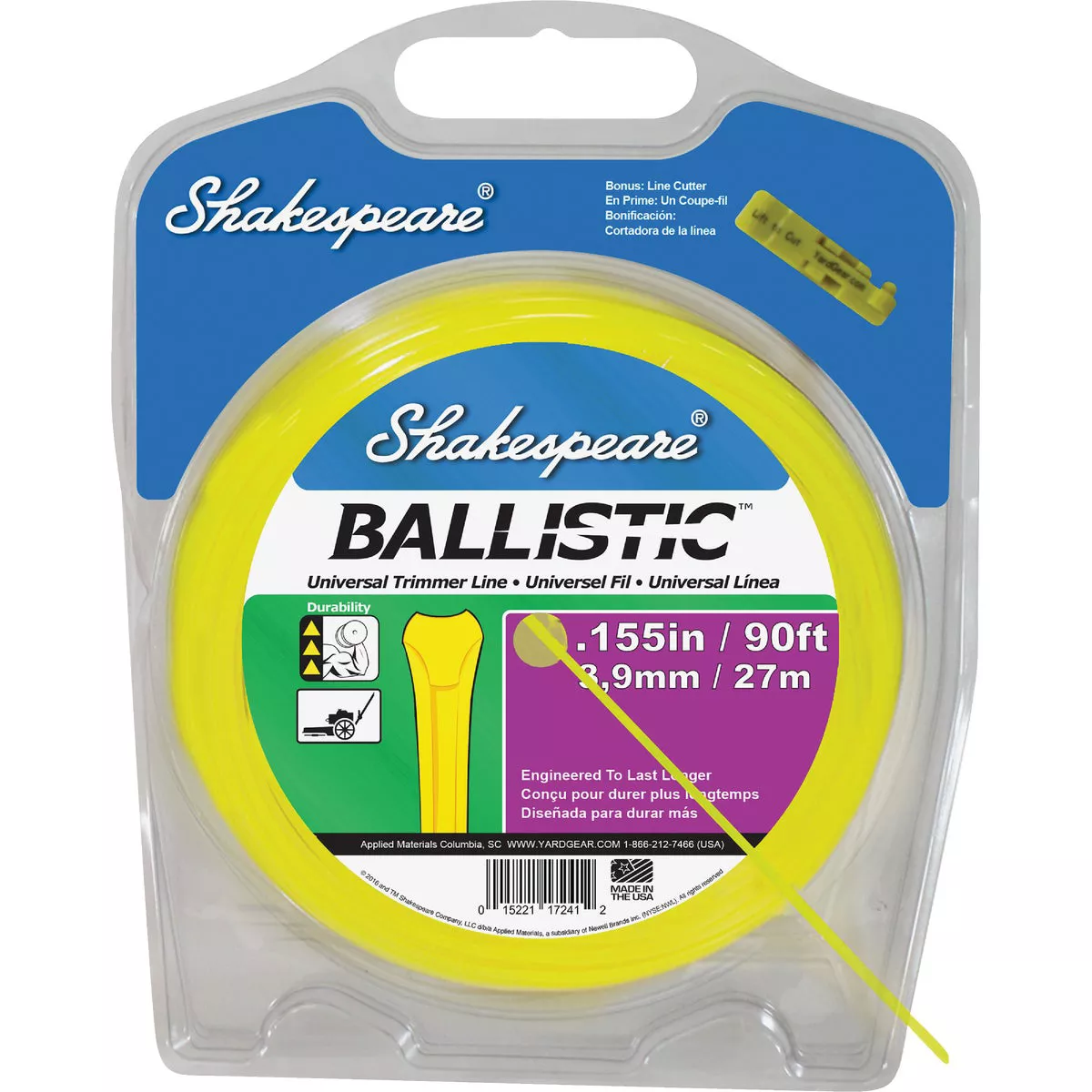 Shakespeare Ballistic 0.155 In. x 90 Ft. Universal Trimmer Line