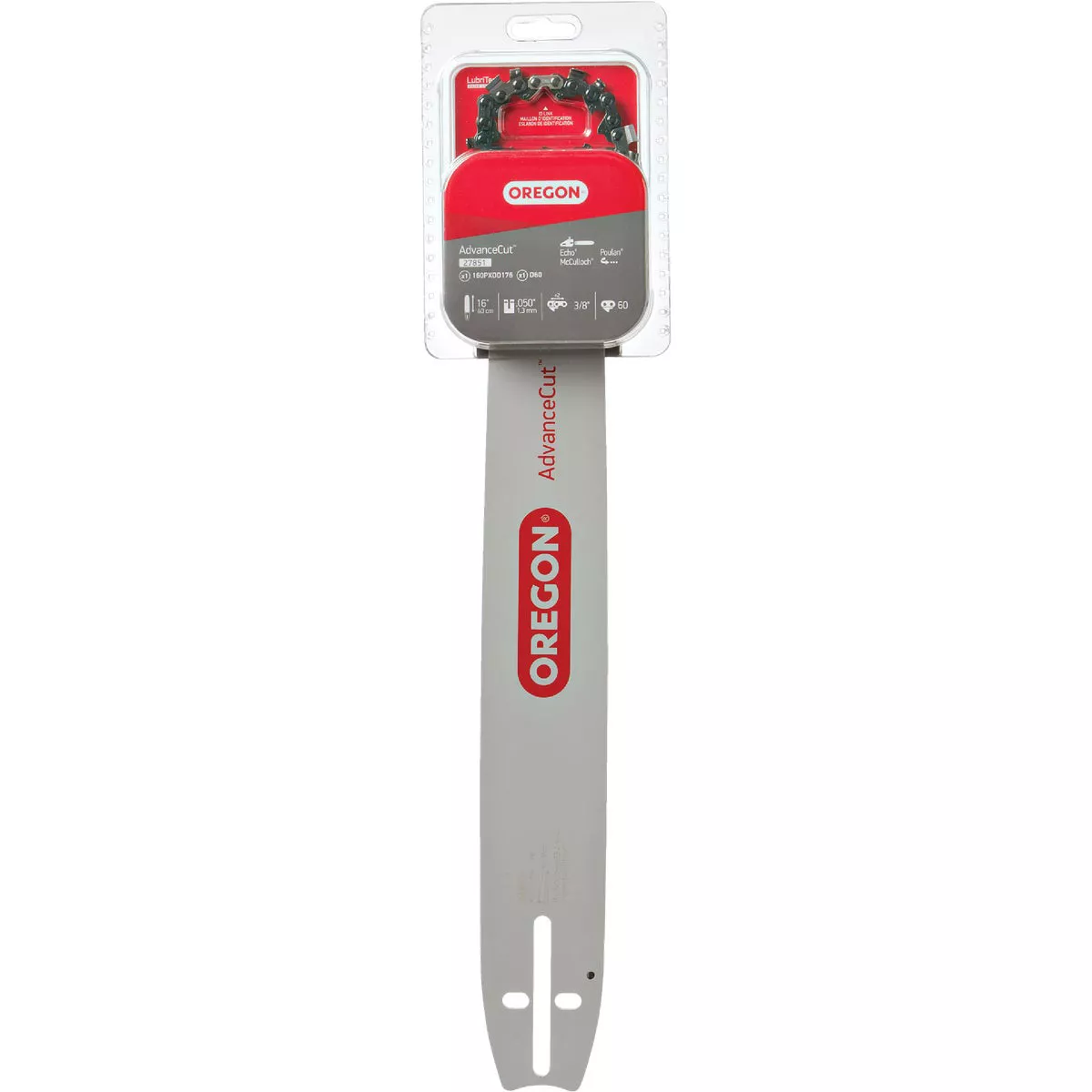 Oregon AdvanceCut 16 In. 60 Drive Links Reversible Bar & D60 Chain Replacement Combo