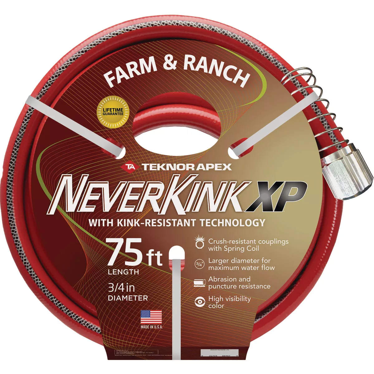 Teknor Apex NeverKink XP 3/4 In. x 75 Ft. Farm & Ranch Hose