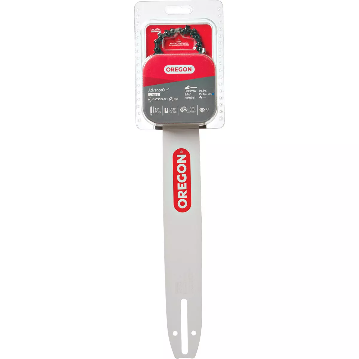 Oregon AdvanceCut 14 In. 52 Drive Links Reversible Bar & S52 Chain Replacement Combo