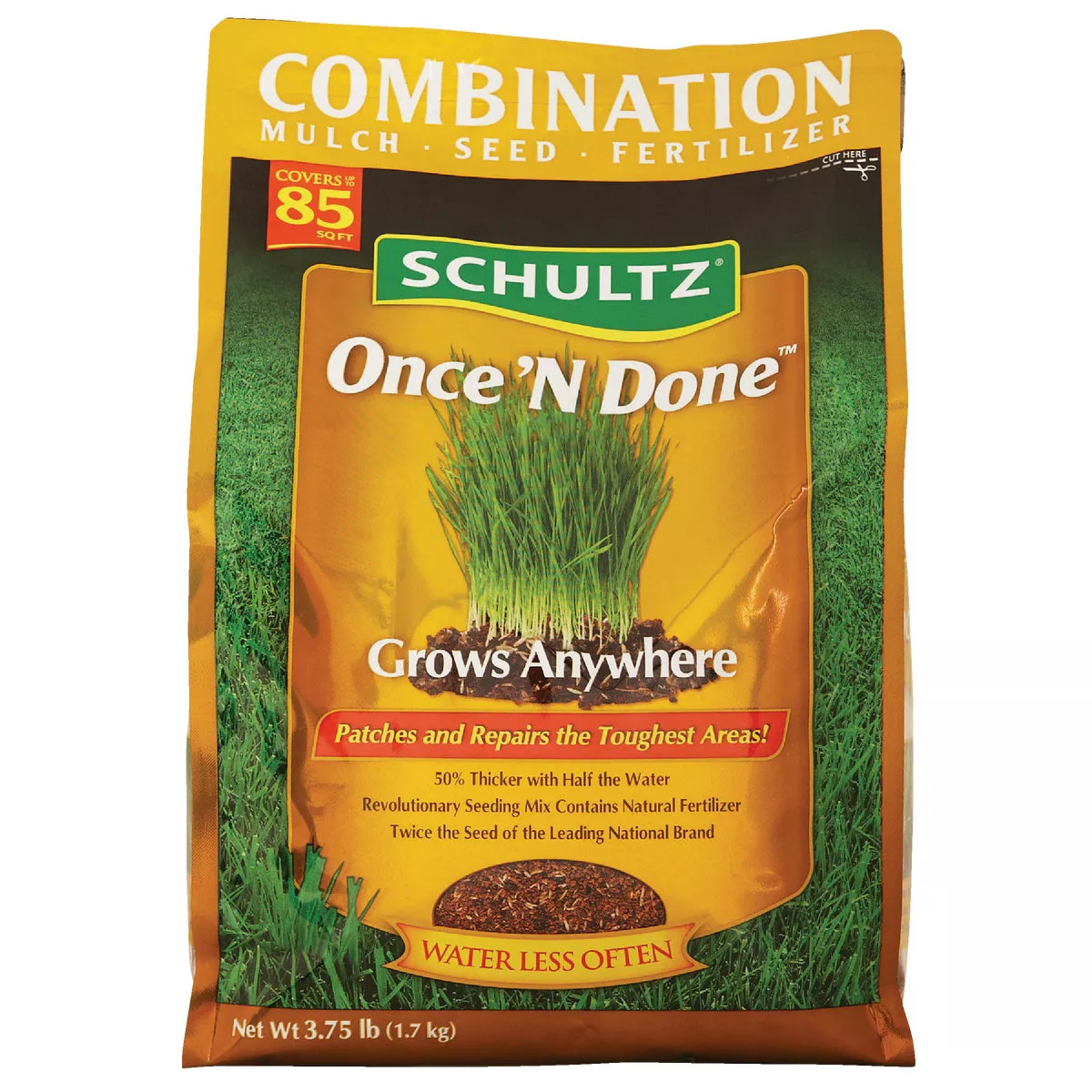 Schultz Once 'N Done 3.75 Lb. 85 Sq. Ft. Coverage Sun & Shade Grass Patch & Repair - photo 2