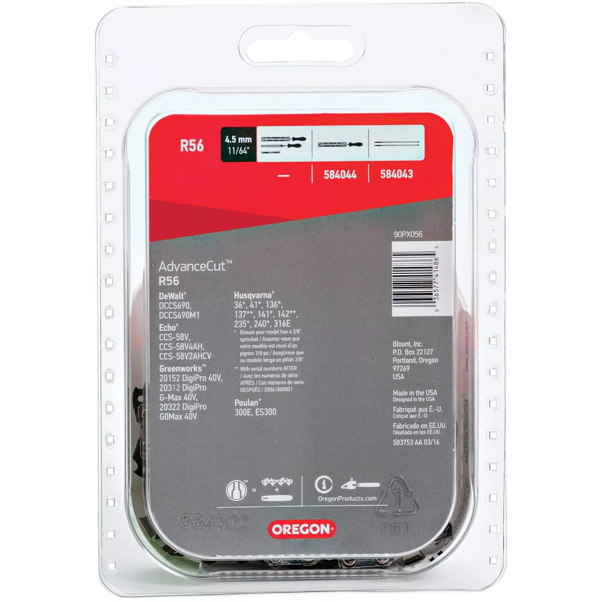 Oregon AdvanceCut 16 In. 56-Link 0.043 In. ga Chainsaw Chain - photo 2