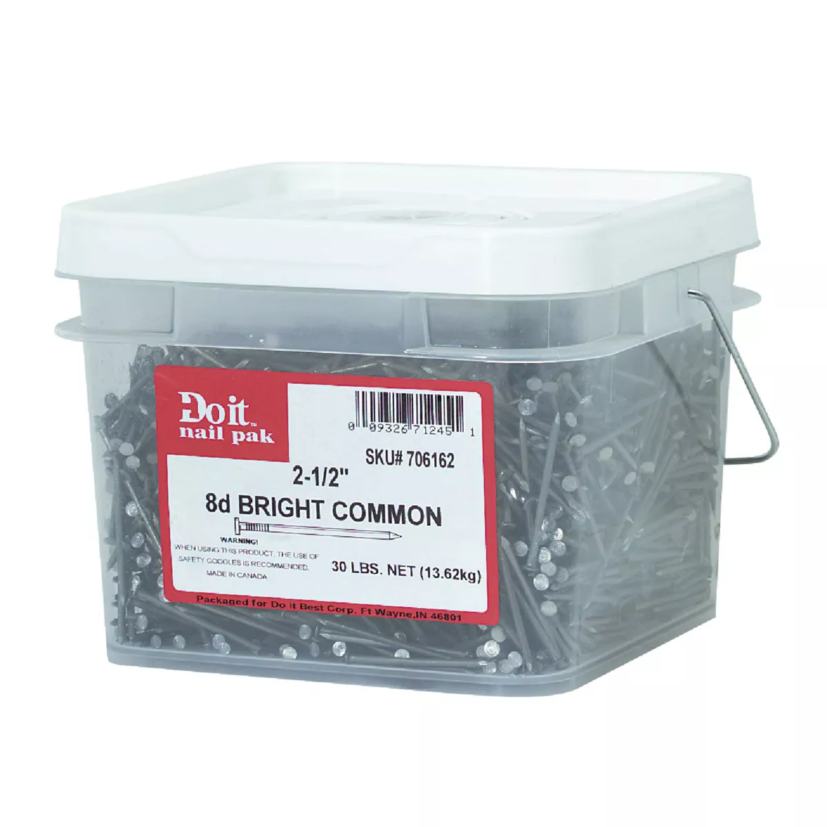 Do it Best 2-1/2 In. x 10.25 ga x 8d Bright Common Nails (3030 Ct., 30 Lb.)