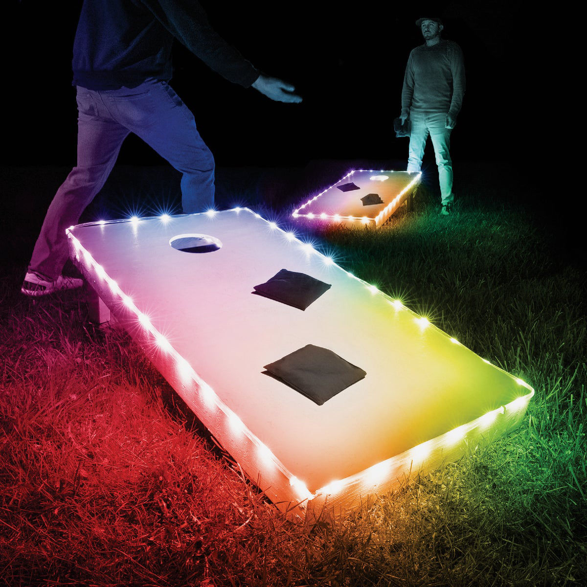 レインボーフラッシュ　pkt.27枚セット Toss Brightz Color Select LED Light Kit for Cornhole Boards | True