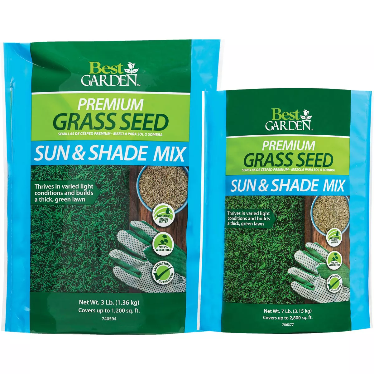 Best Garden 7 Lb. 2500 Sq. Ft. Coverage Sun & Shade Grass Seed - photo 2