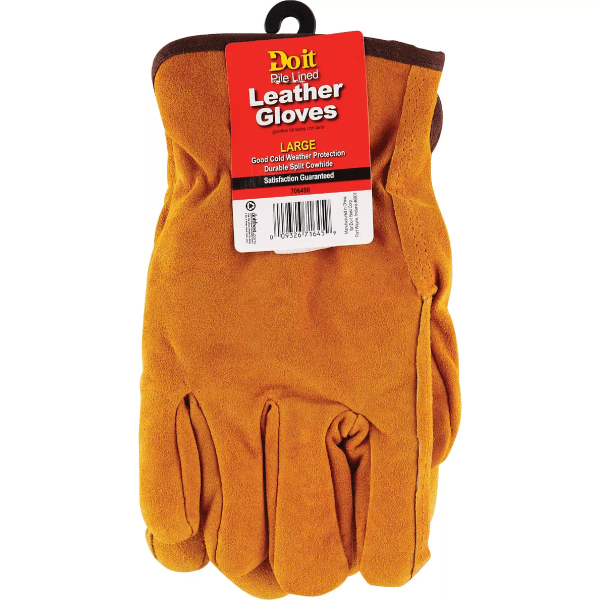 Do it Men's Large Lined Leather Winter Work Glove - photo 2