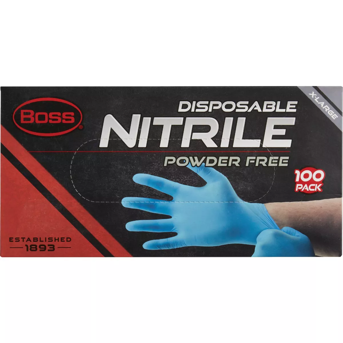 Boss XL Blue Nitrile 4 Mil Disposable Gloves (100-Pack) - photo 3