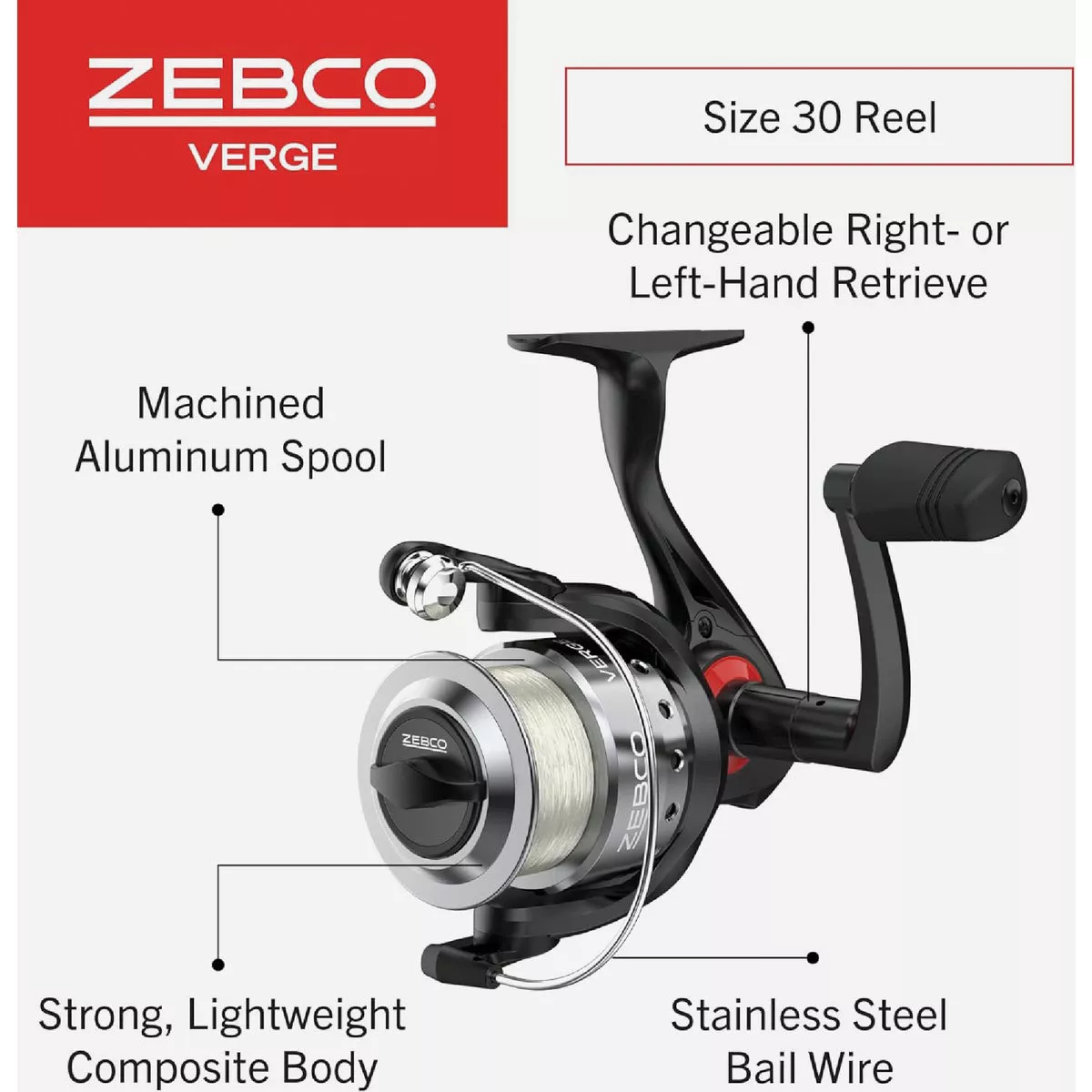 Zebco Verge 6 Ft. 6 In. Graphite Fishing Rod & Medium Spinning
