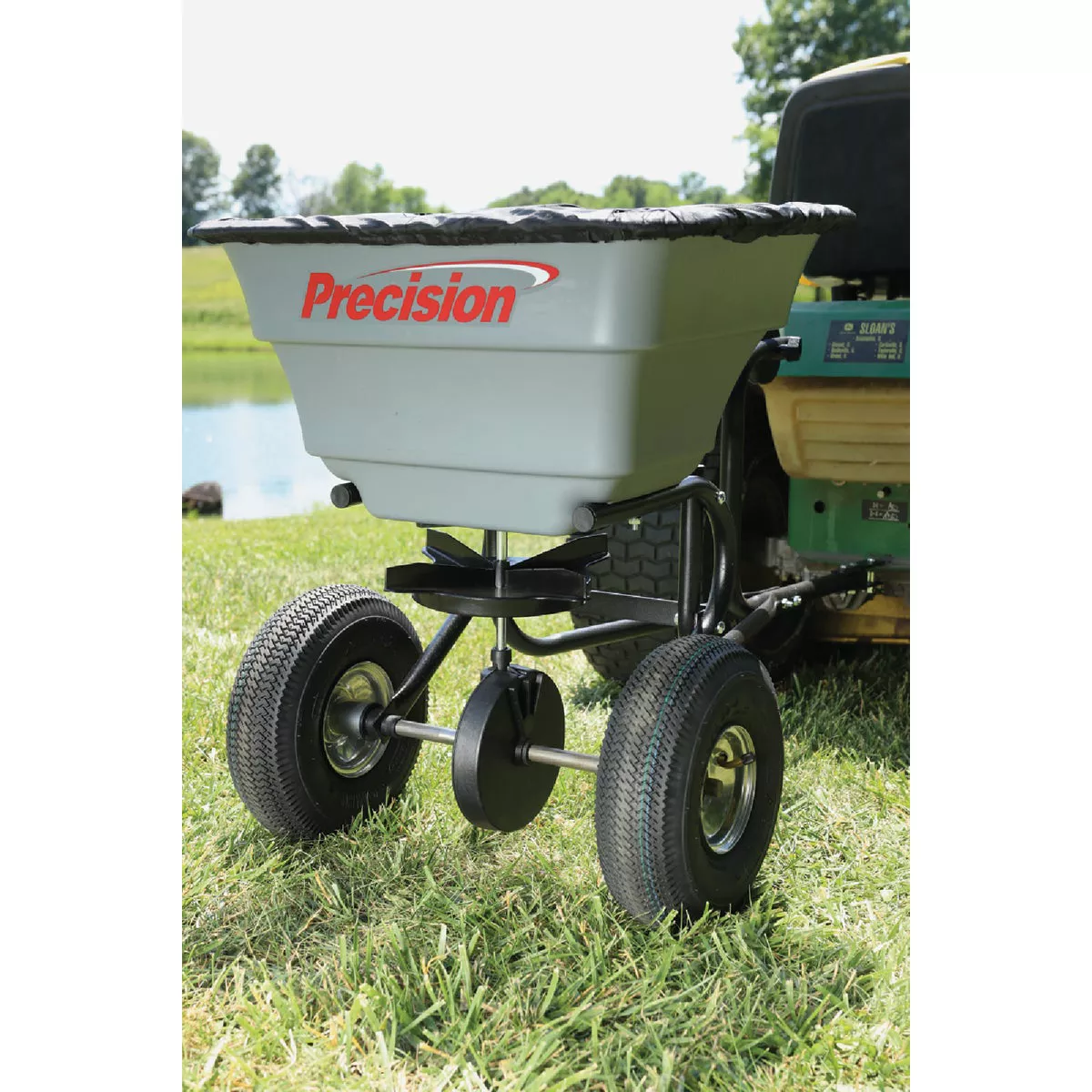 Precision 75 Lb. Self-Lubricating Tow Broadcast Spreader with Cover - photo 6