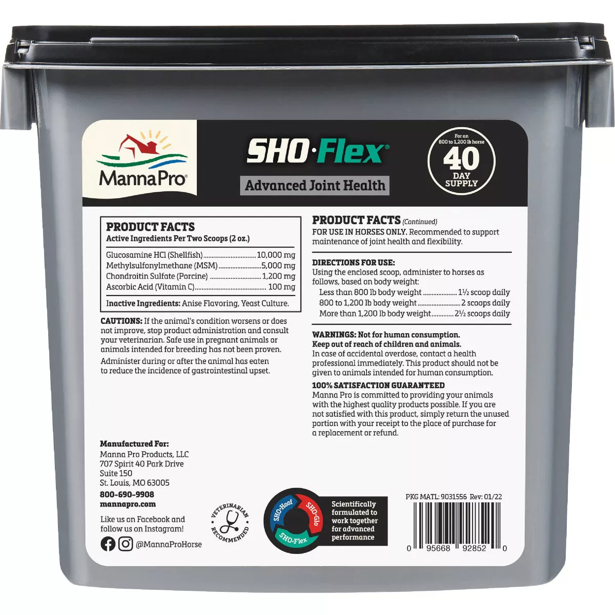 Manna Pro Sho-Flex 5 Lb. Joint Horse Supplement - photo 2