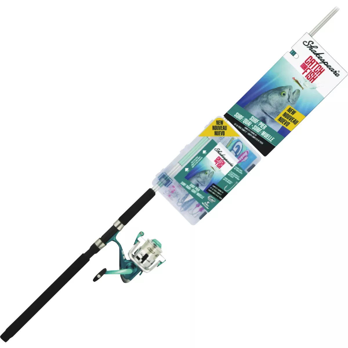Shakespeare Catch More Fish Spinning Medium Action Rod/Reel Packaged with Assorted Tackle