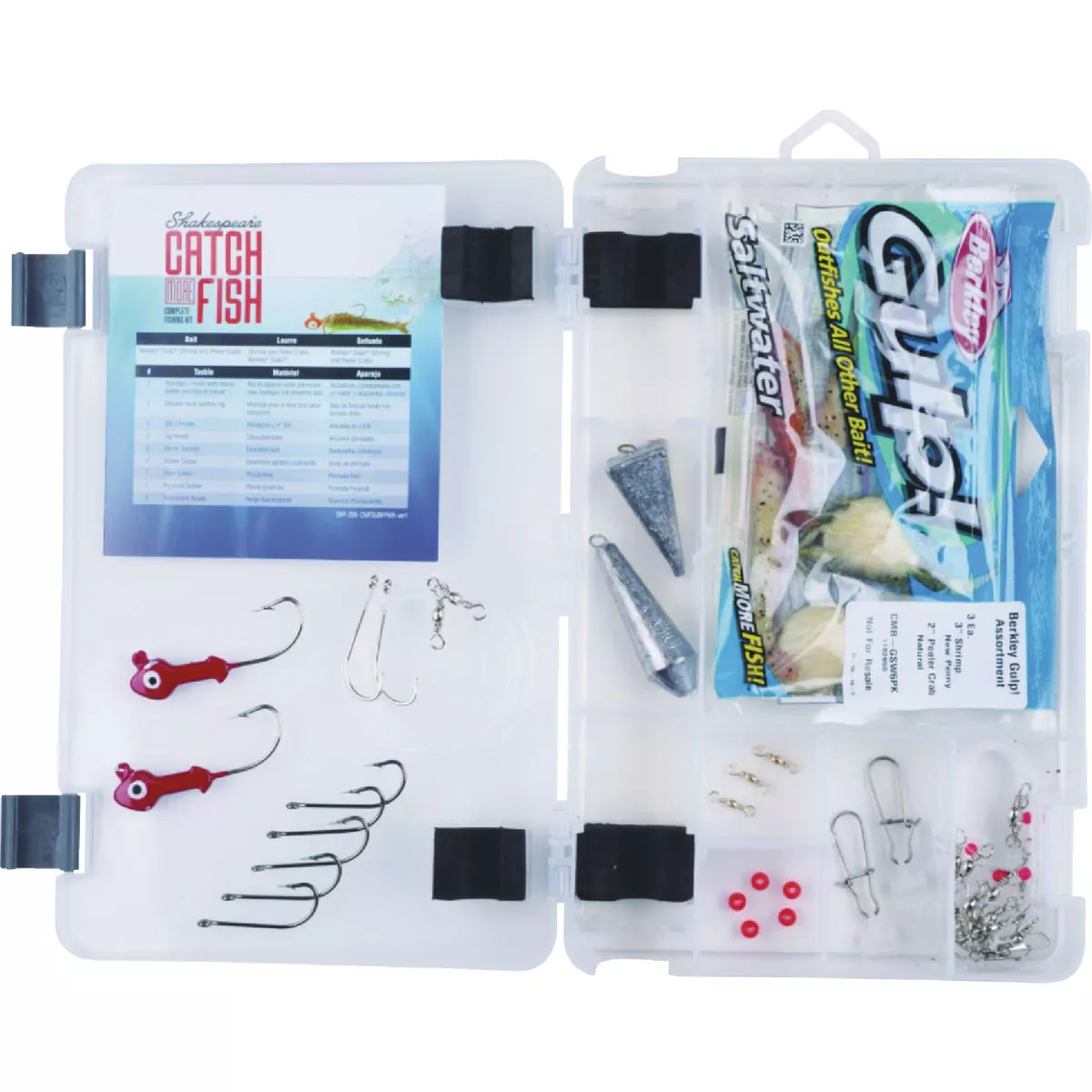 Shakespeare Catch More Fish Spinning Medium Action Rod/Reel Packaged with Assorted Tackle - photo 2