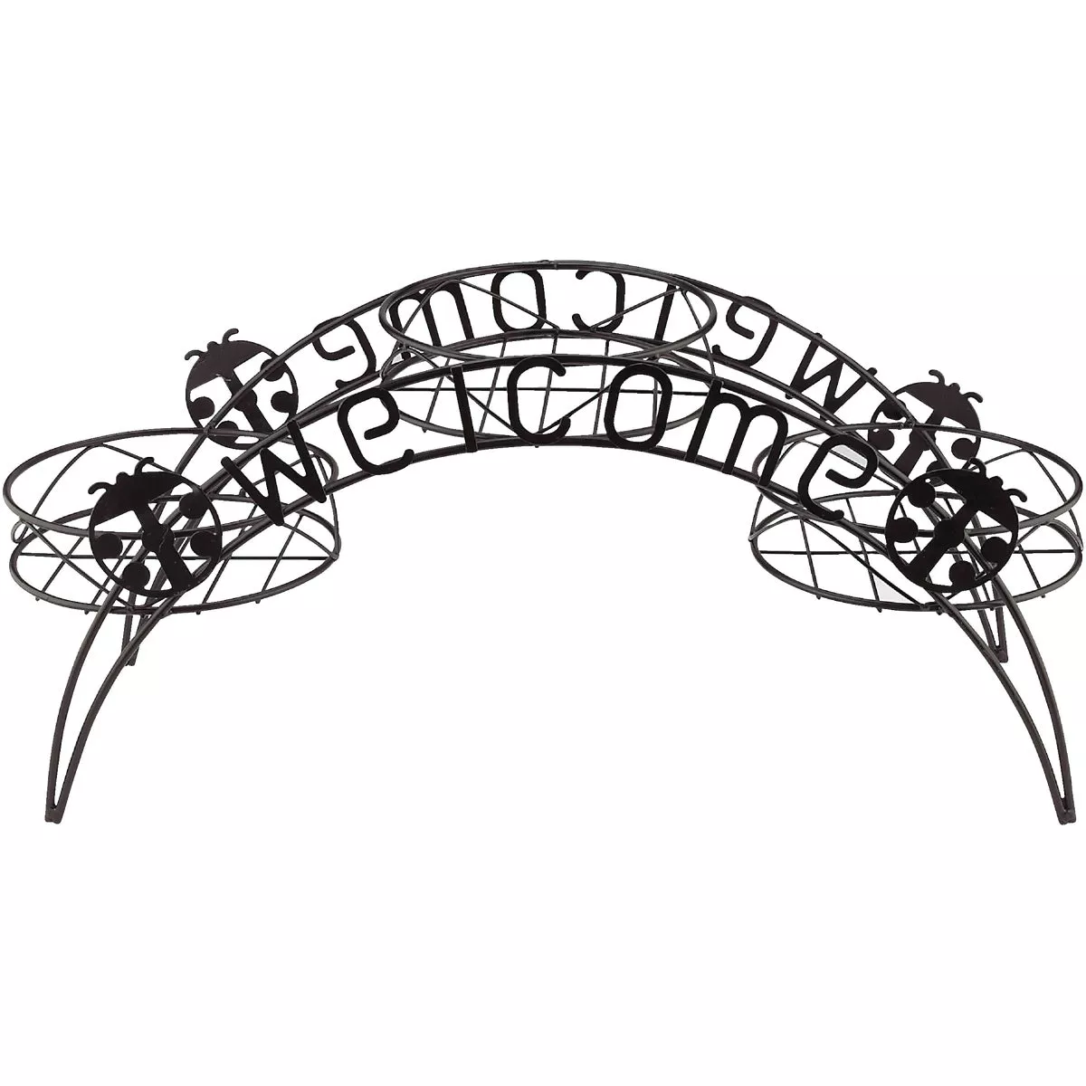 Best Garden Black Epoxy-Coated Steel 11 In. H. Welcome Plant Stand - photo 3