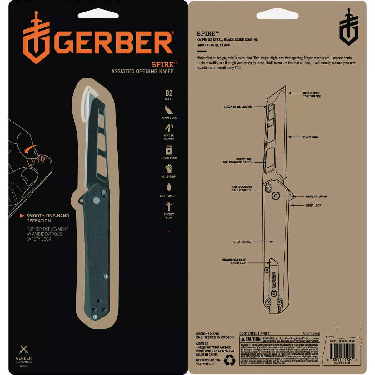 Gerber Spire 2.93 In. Assisted Opening Knife