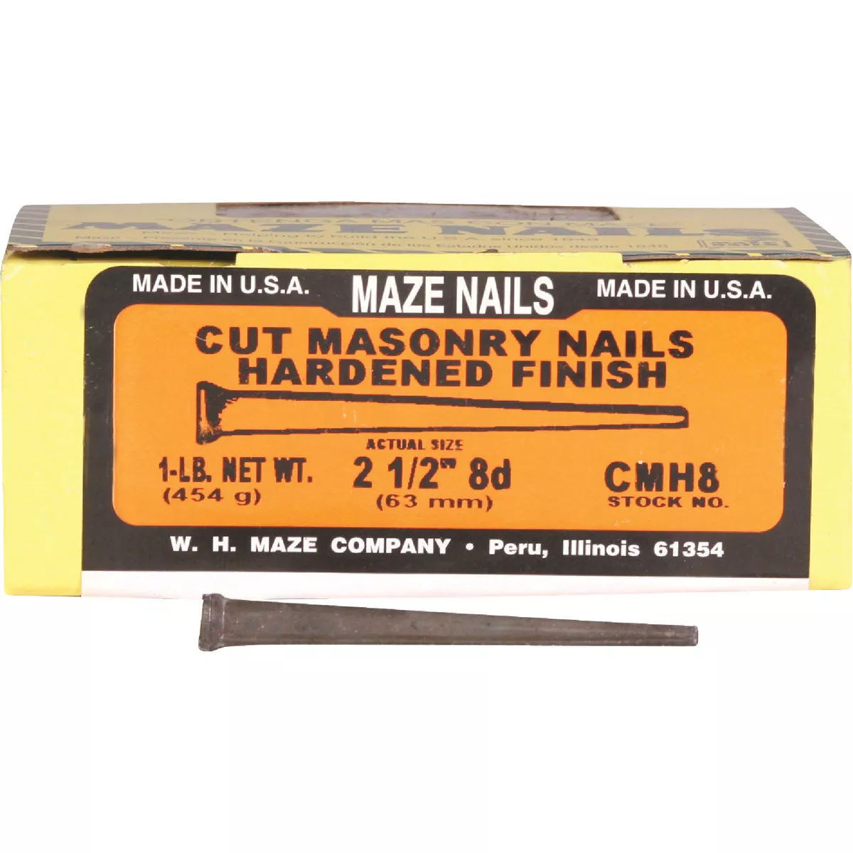 Maze 8d x 2-1/2 In. Hardened Steel Tapered Masonry Nails (64 Ct., 1 Lb.) - photo 3