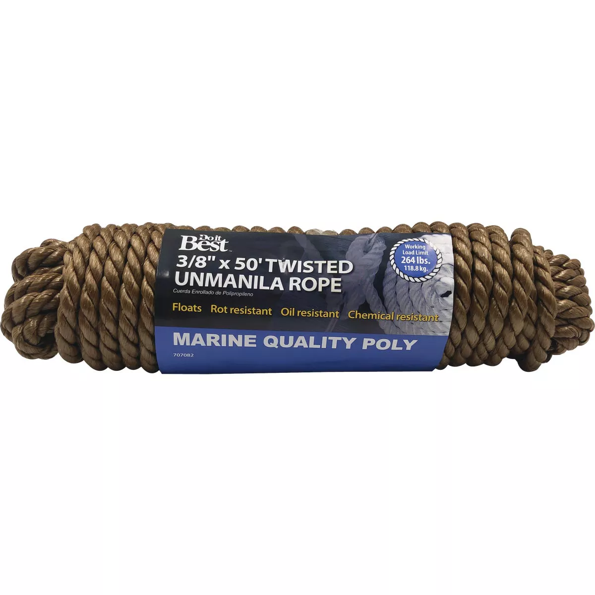 Do it Best 3/8 In. x 50 Ft. Natural Twisted Unmanila Polypropylene ...